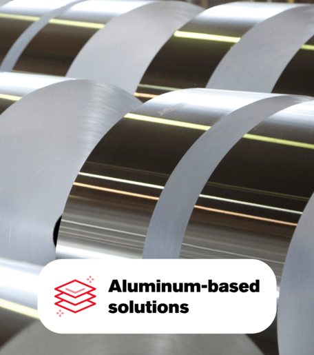slitted reel of flexible packaging aluminum reels