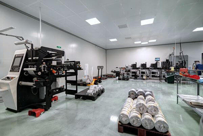 aluminum rolls at the plant 