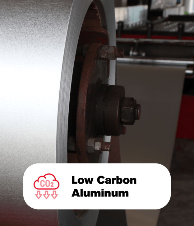 reel of low carbon aluminum flexible packaging